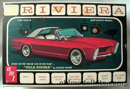 AMT 1/25 1965 Buick Riviera 3 in 1 Kit Movie 'Villa Riviera' George Barris, 6555-200 plastic model kit